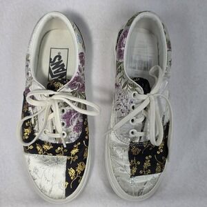 Vans Era Brocade Floral Patchwork Size 5.5 Silky Embroidered Boho-chic Low Tops